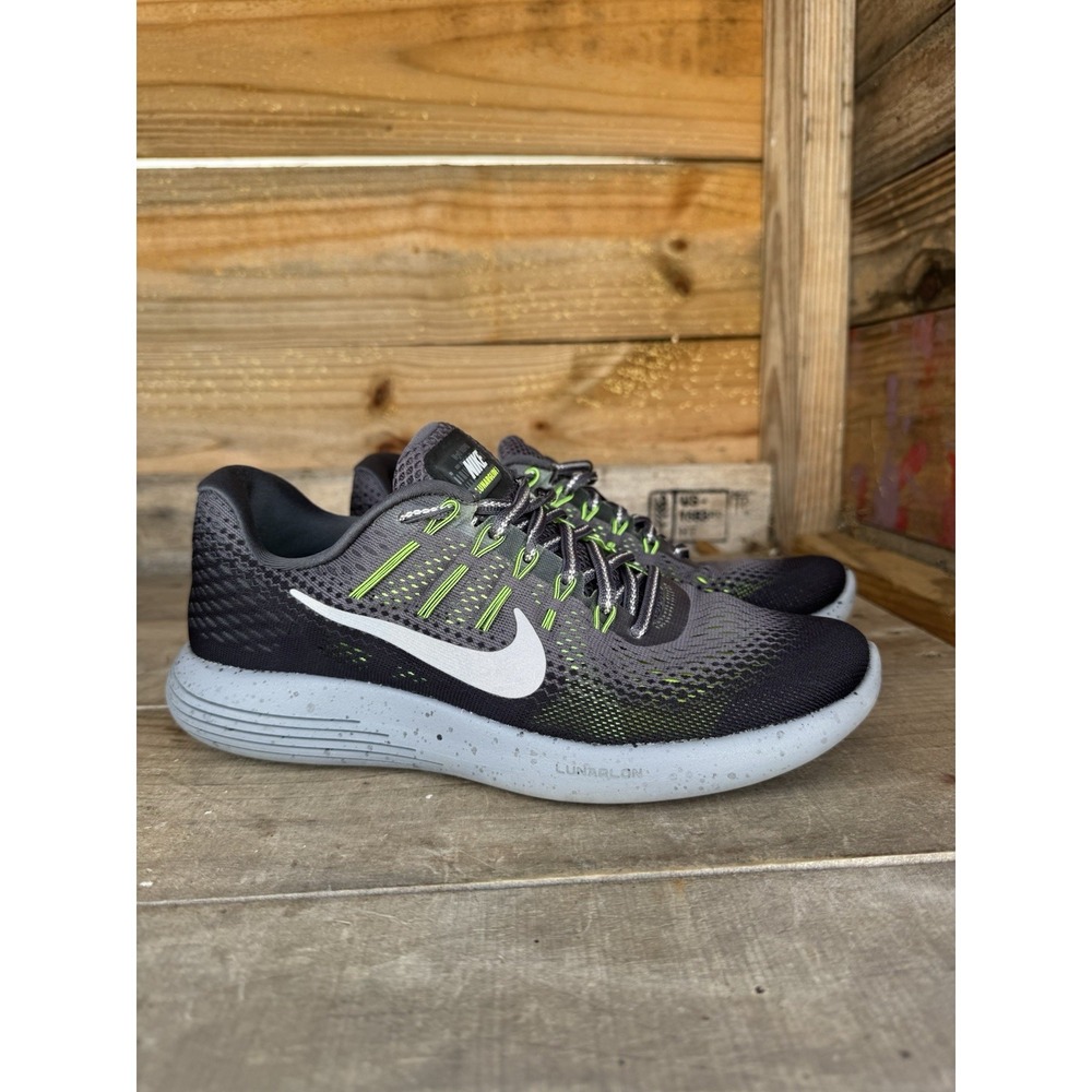 Nike Lunarglide 8 Shoes Womens Size‎ 8.5 Gray Lace Up Low Top Running
